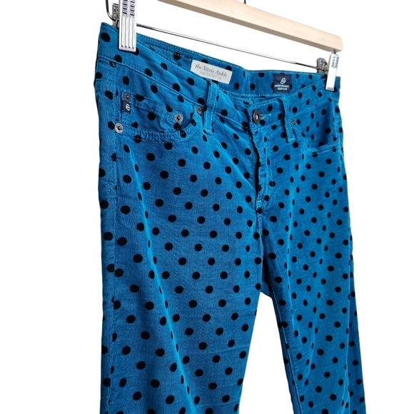 Adriano Goldschmied AG Stevie Ankle Slim Straight Leg Polka Dot Women's Size 25 - Picture 4 of 12